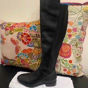 Karl Lagerfeld Modified Black Shay Chain Over the Knee Boots.